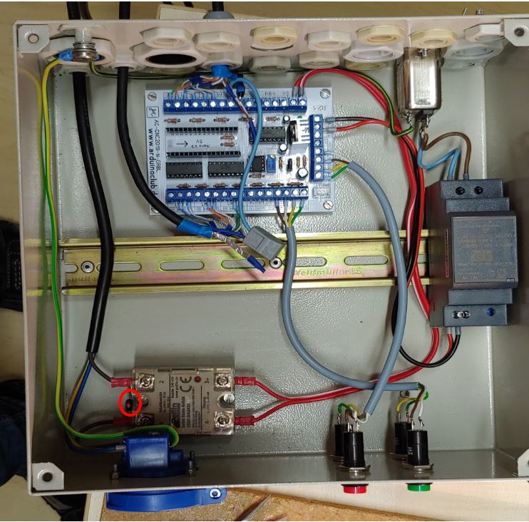 ISEL electrical cabinet after conversion