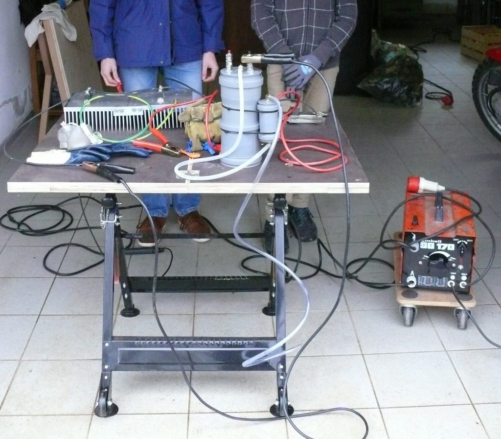 Finished oxy-hydrogen generator setup