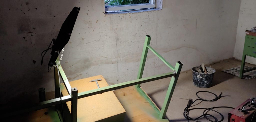 Restored workbenches in the workshop
