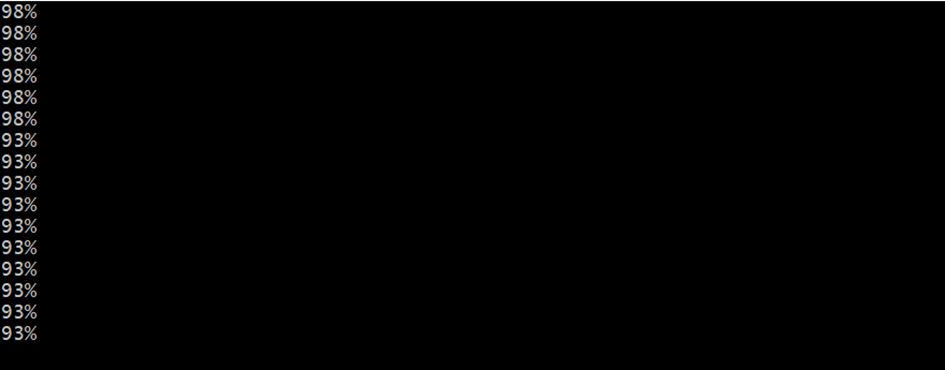 Example output of the Windows Wi-Fi signal meter