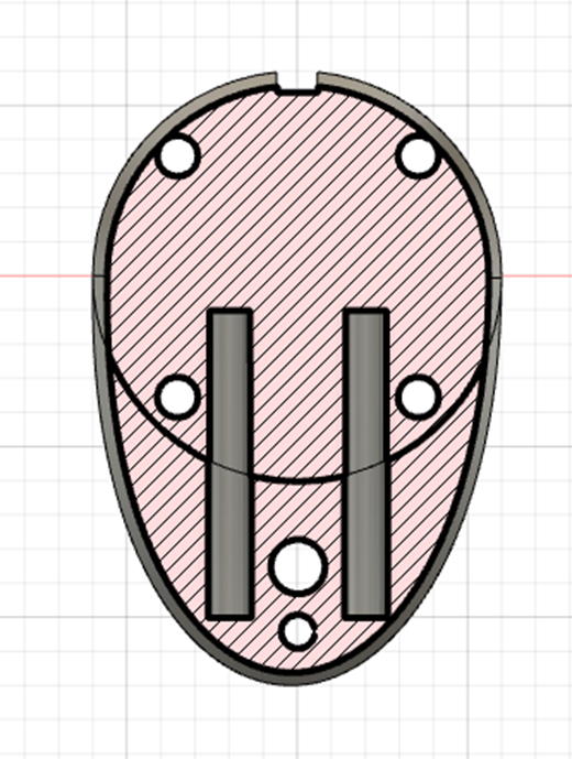 Cross-section of the removable TMS coil adapter