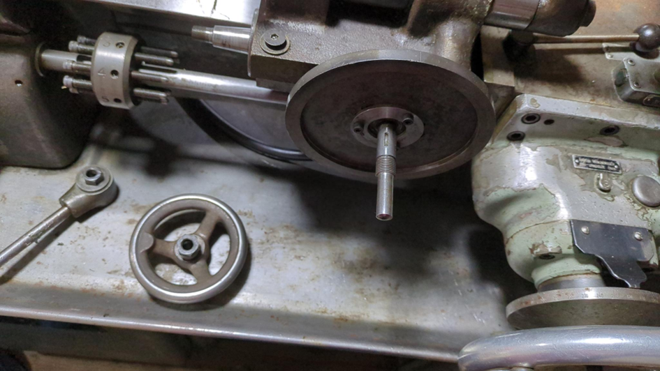 Hardinge cross-slide lever after freeing the stuck mechanism